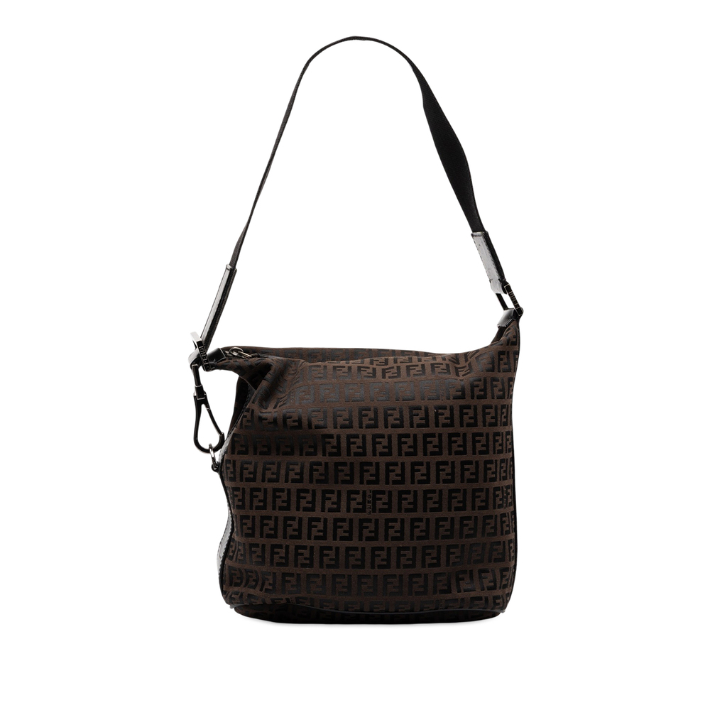 Pre-Loved Fendi Zucchino Canvas Shoulder Bag